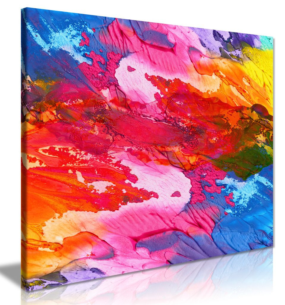 Abstract Modern Art Home Acrylic Colourful Canvas Panther Print